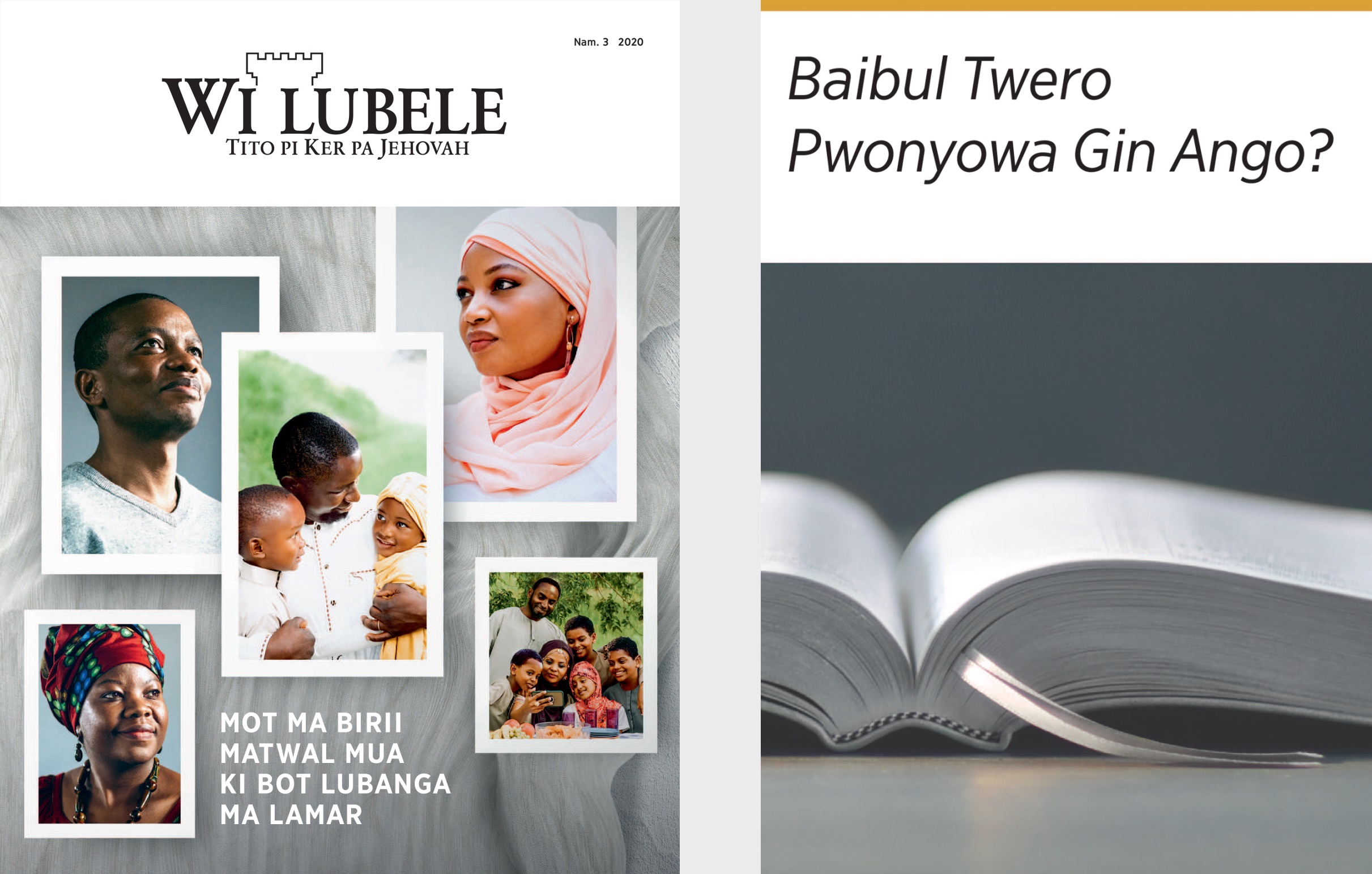 Buk me ‘Baibul Twero Pwonyowa Gin Ango?’ ki ‘Wi Lubele’ me 2020 Nam. 3.