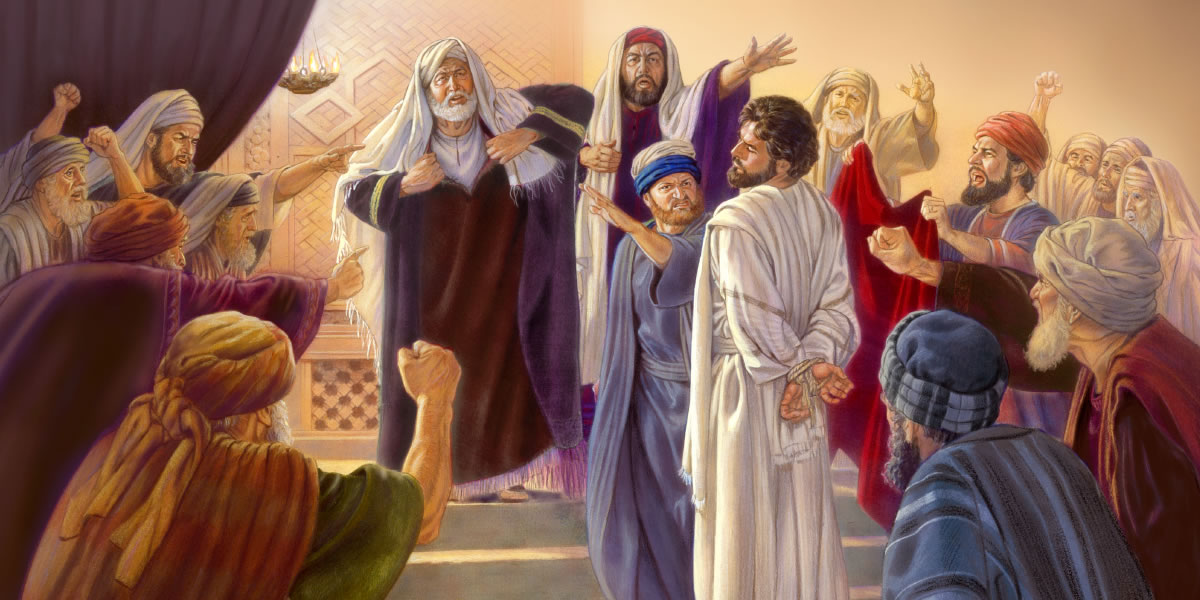 Kayafa hia e tade; ni kpa amɛ gba Yesu tue mi ma, nɛ a ye e he fɛu, nɛ a fiaa lɛ kɔ
