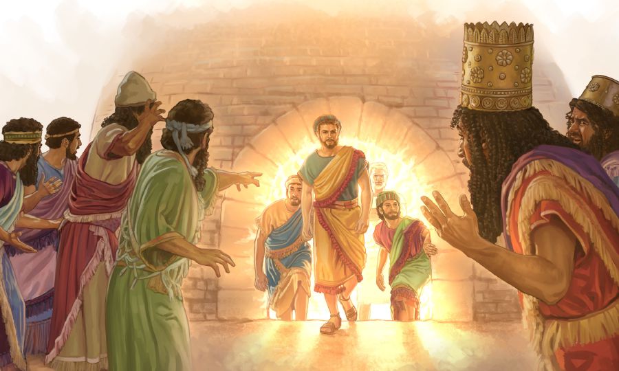 E pee Matsɛ Nebukadneza nyakpɛ kaa Shadrak, Meshak, kɛ Abɛdnego je la a mi kɛ ba nɛ nɔ́ ko nɔ́ ko pee we mɛ