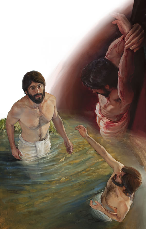 Benɛ a baptisi Yesu kɛ benɛ a gbe lɛ