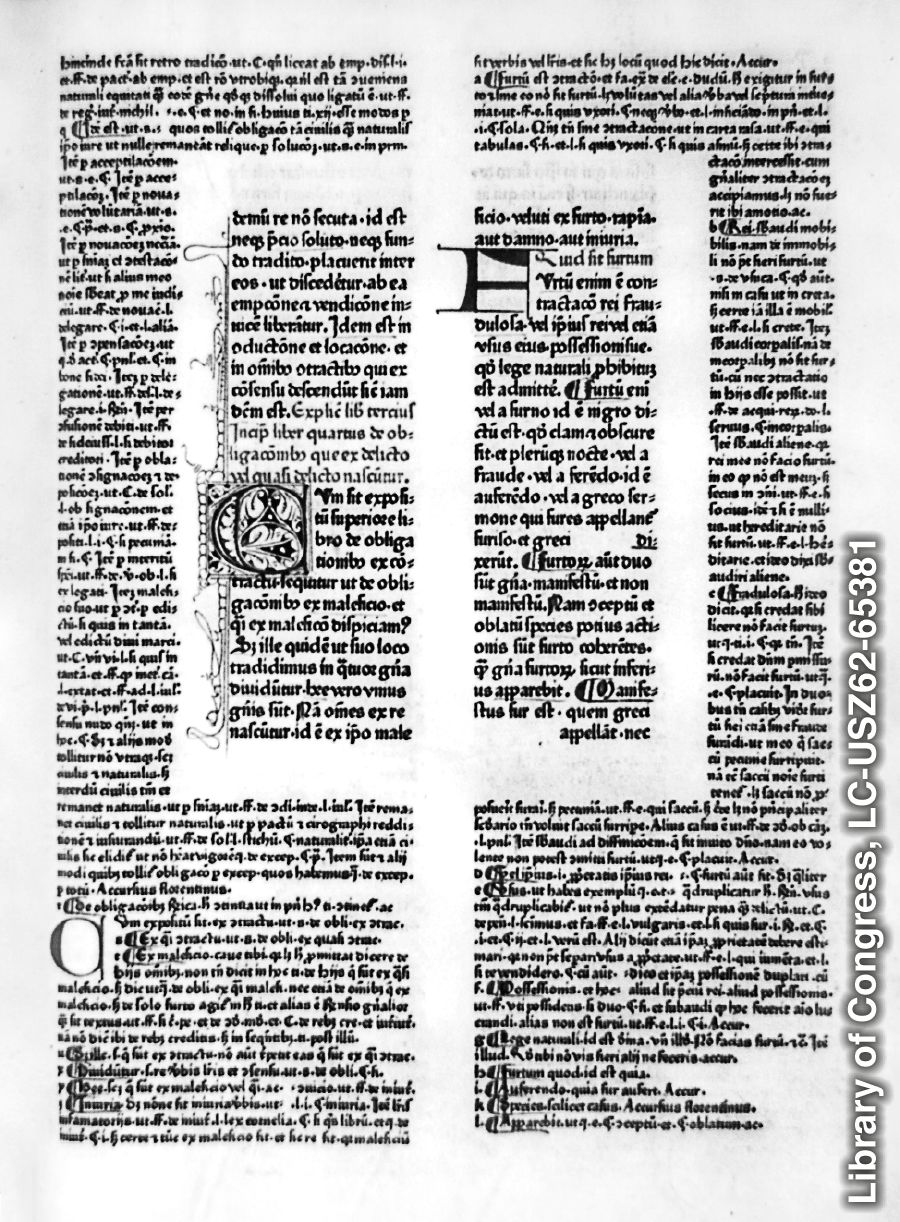 Blema womi Digest nɛ Emperor Justinian ngma ngɛ jeha 1468 ɔ mi ɔ eko