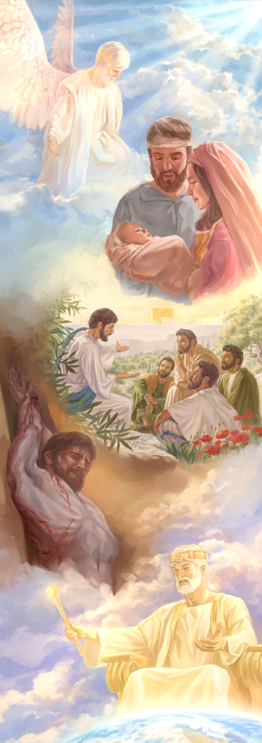 Yesu ye bua kɛ bɔ níhi, a fɔ lɛ kaa adesa, e tsɔɔ e kaseli ɔmɛ ní, e gbo kɛ sã afɔle, nɛ e ngɛ matsɛ yee ngɛ Mawu Matsɛ Yemi ɔ nɔ
