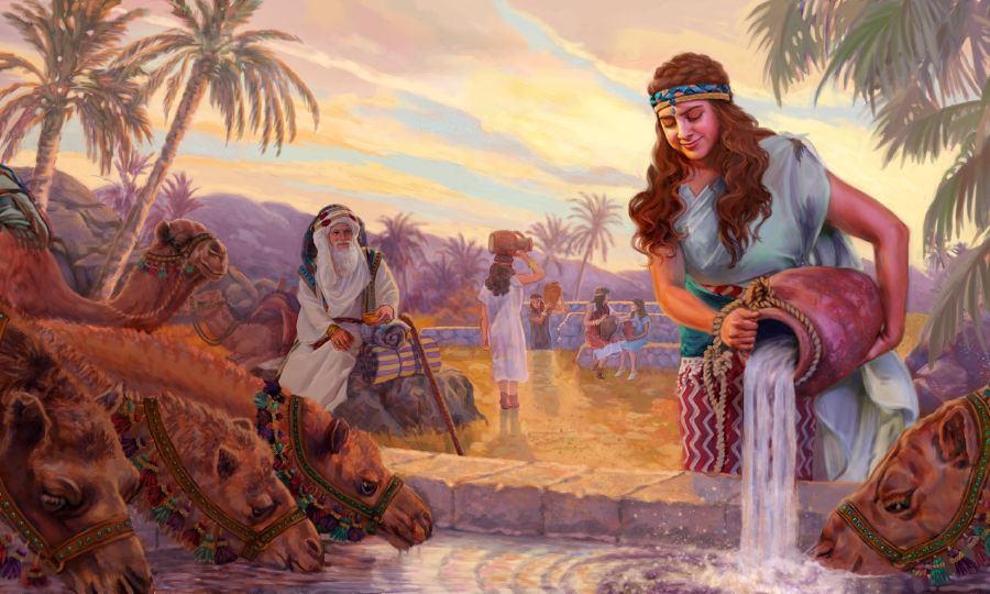 Rebeka ngɛ Abraham tsɔlɔ ɔ we afukpɔngɔ ɔmɛ nyu hae