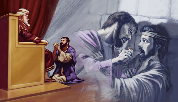 Un esclavo pidiendo perdón cuando él no perdona a otro esclavo