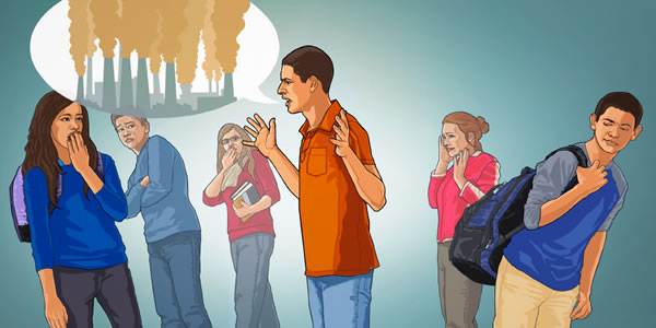 ’n Groep tieners vind dit afstootlik dat ’n tienerseun vloekwoorde gebruik wat soos giftige gasse is wat uit ’n fabriek uitkom.