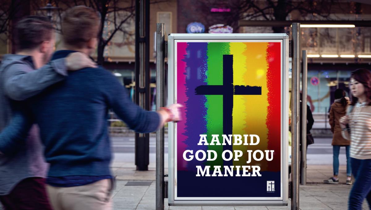 ’n Advertensie van ’n kerk wat homoseksualiteit verdra