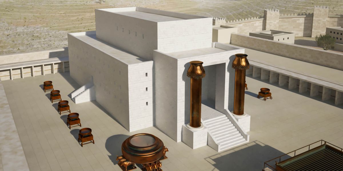 Itsura it templo ni Solomon halin sa ibabaw.