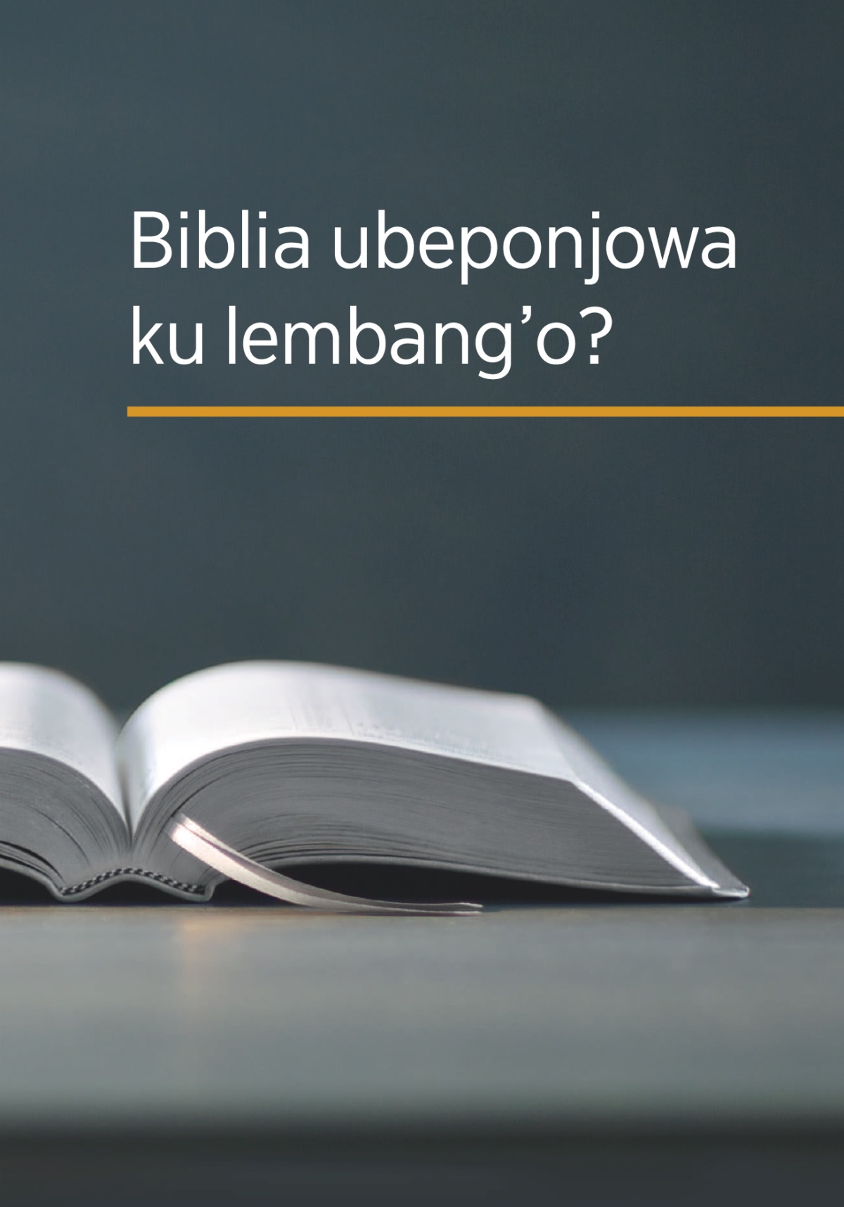 Buku ‘Biblia ubeponjowa ku lembang’o?’