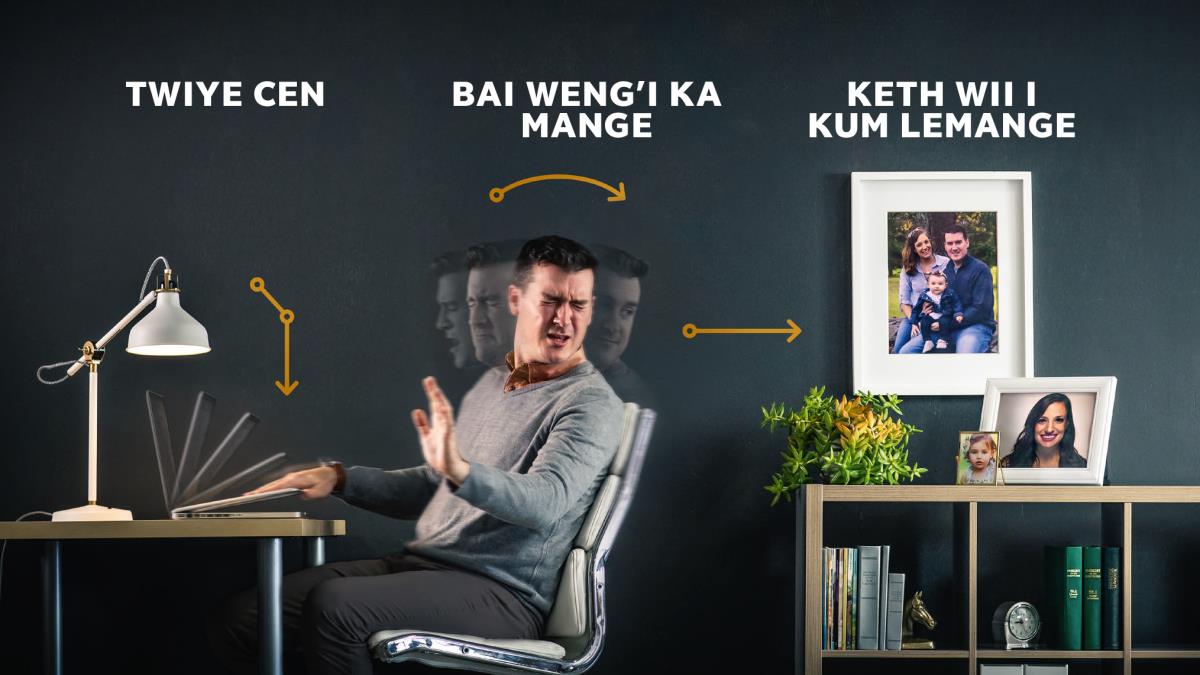 Umego moko ubetwio ordinater pare, ebayu wang’e kamange, man edok eketho wie i kum cal pa dhaku pare man pa nyathin migi