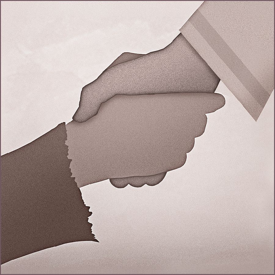 غني يمد يد العون لفقير