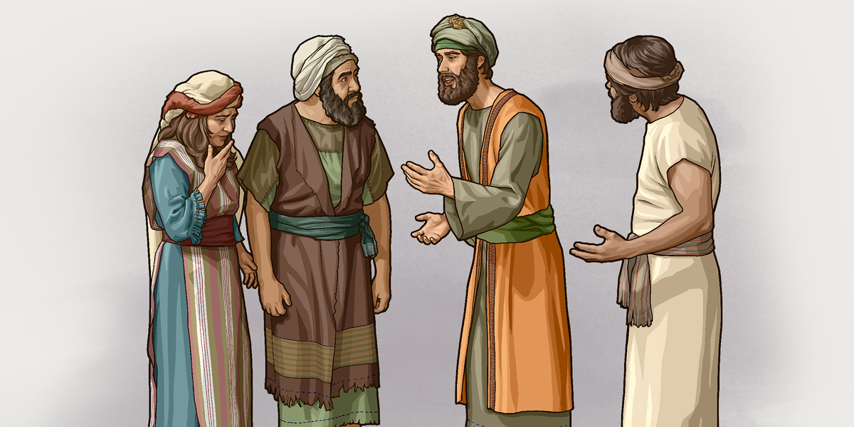 صفنيا يتحدث الی بعض الاسرائيليين