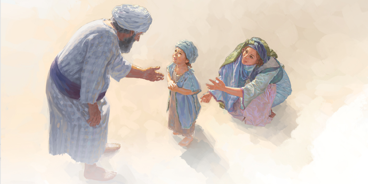 حنة تحضر صموئيل الصغير الی المسكن