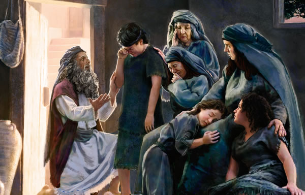 Samuel comforts grieving women and children