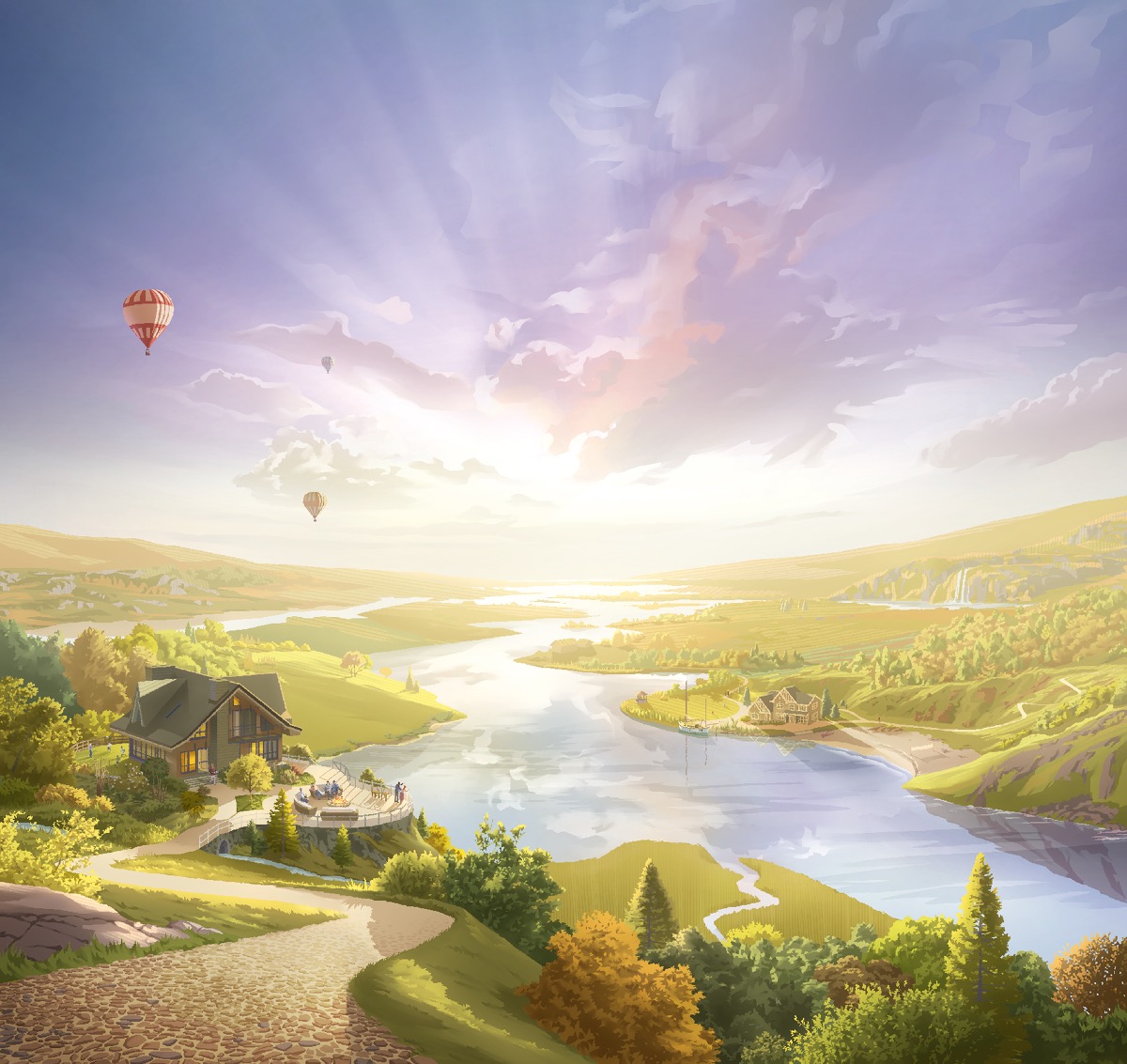 People living on a paradise earth.