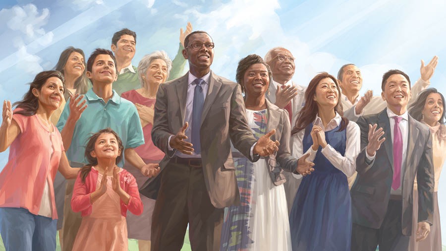 A great crowd of Jehovah’s people come out of the great tribulation