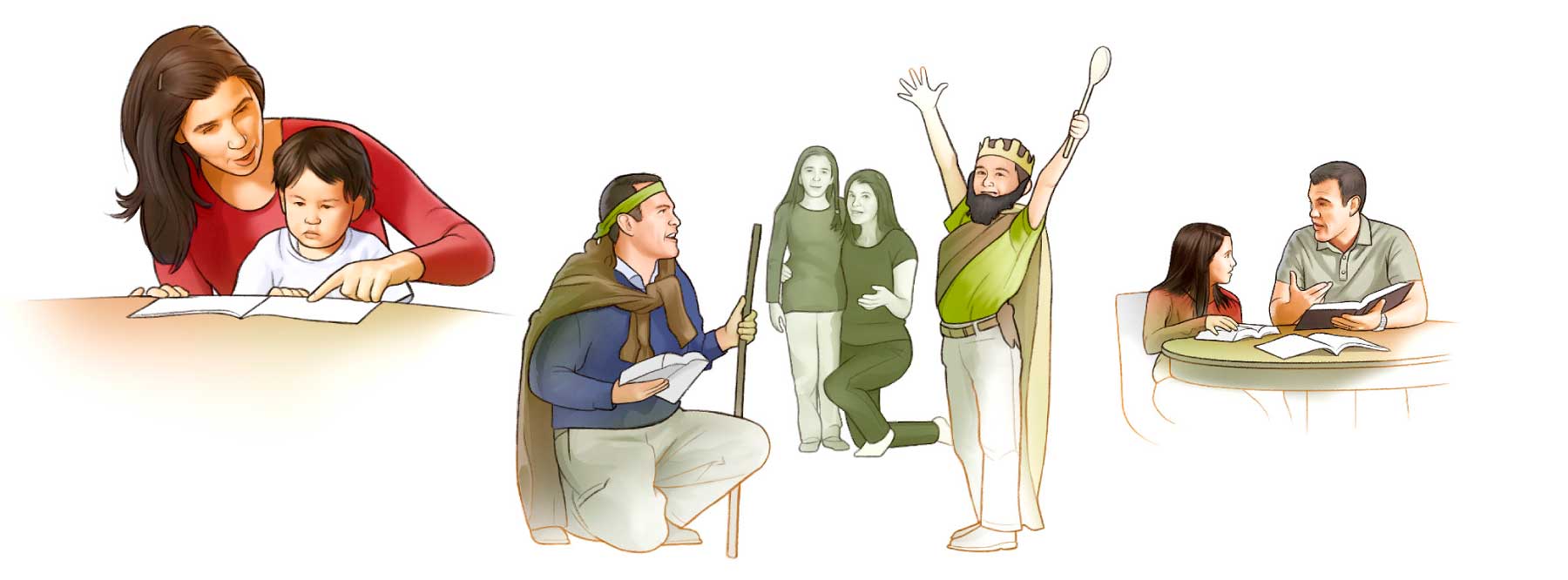 Mä taykaw yoqapatak liytʼaski, mä familiaw Bibliat apstʼat sarnaqäwinak mä dramäkaspas ukham uñachtʼayasipki ukat mä awkiw phuchapamp Bibliat yatjjataskaraki