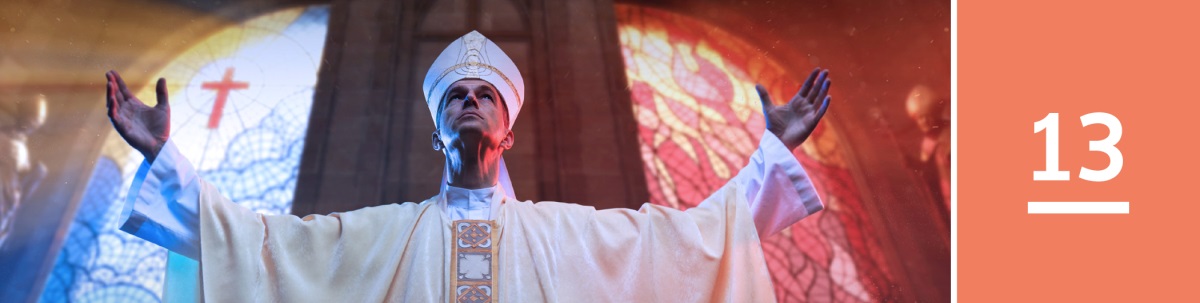 13 Yatichäwi. Mä tatacuraw iglesian parlaski.