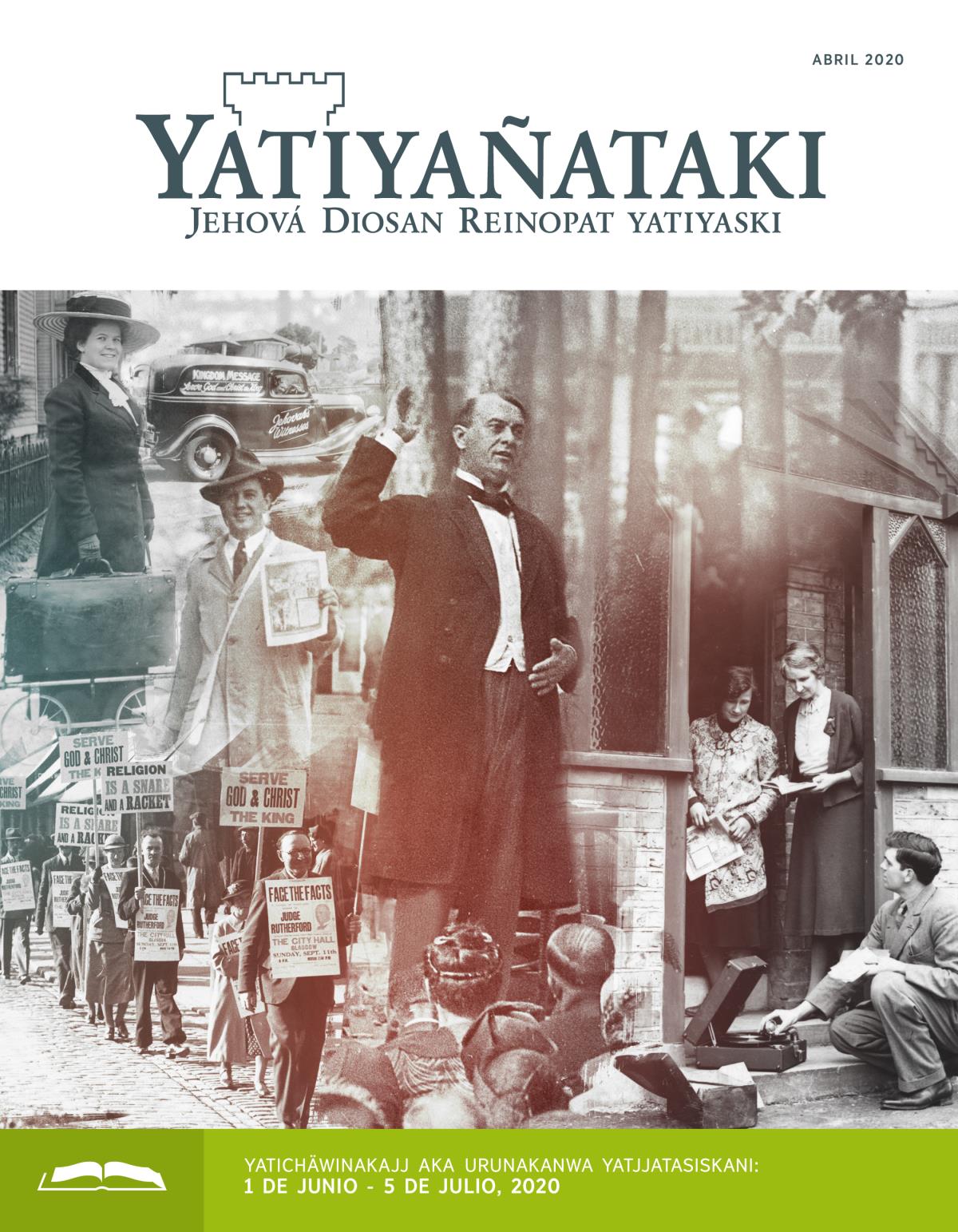 Yatiyañataki (congregacionan yatjjatañataki), abril 2020.