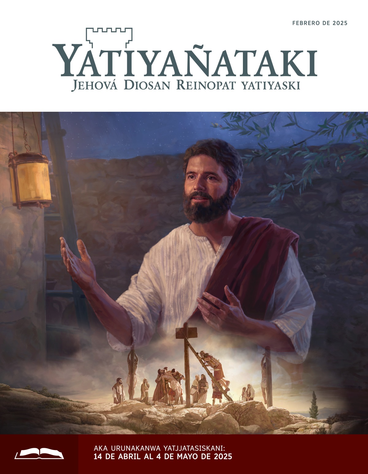 Dibujonaka: 1. Jesusaw arum toqer parlaski. 2. Romano soldadonakajj Jesusan cuerpopwa tʼaqesiñ lawat apaqasipki.