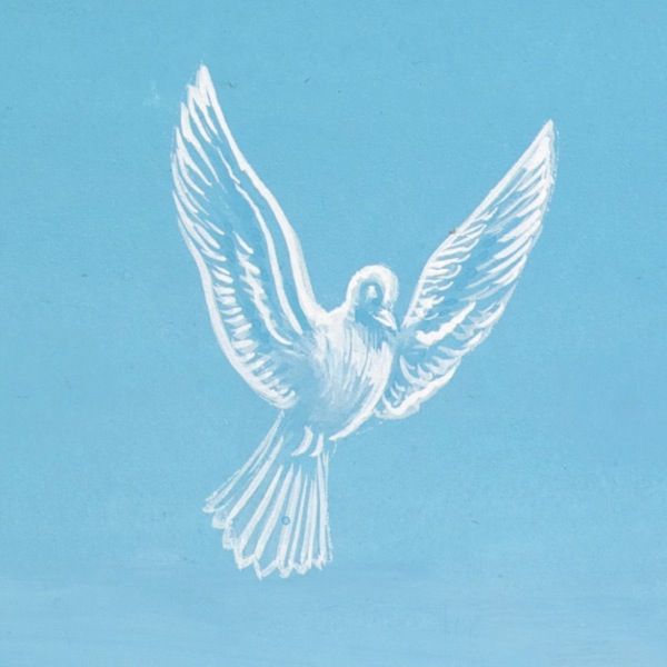 Мүгәддәс руһ ҝөјәрчин шәклиндә ҝөјдән јерә енир