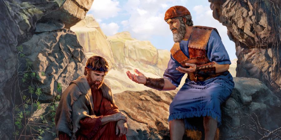 Yonatan Davudla söhbət edir