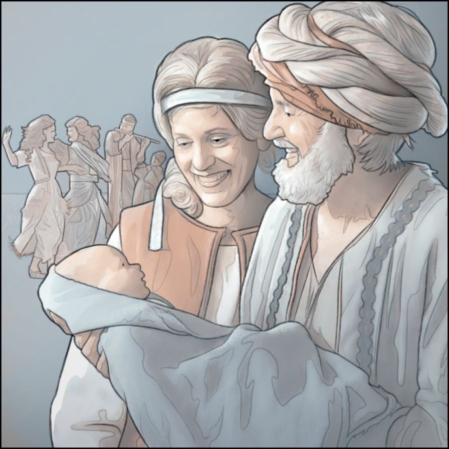 Əyyub və arvadı uşaqları ilə