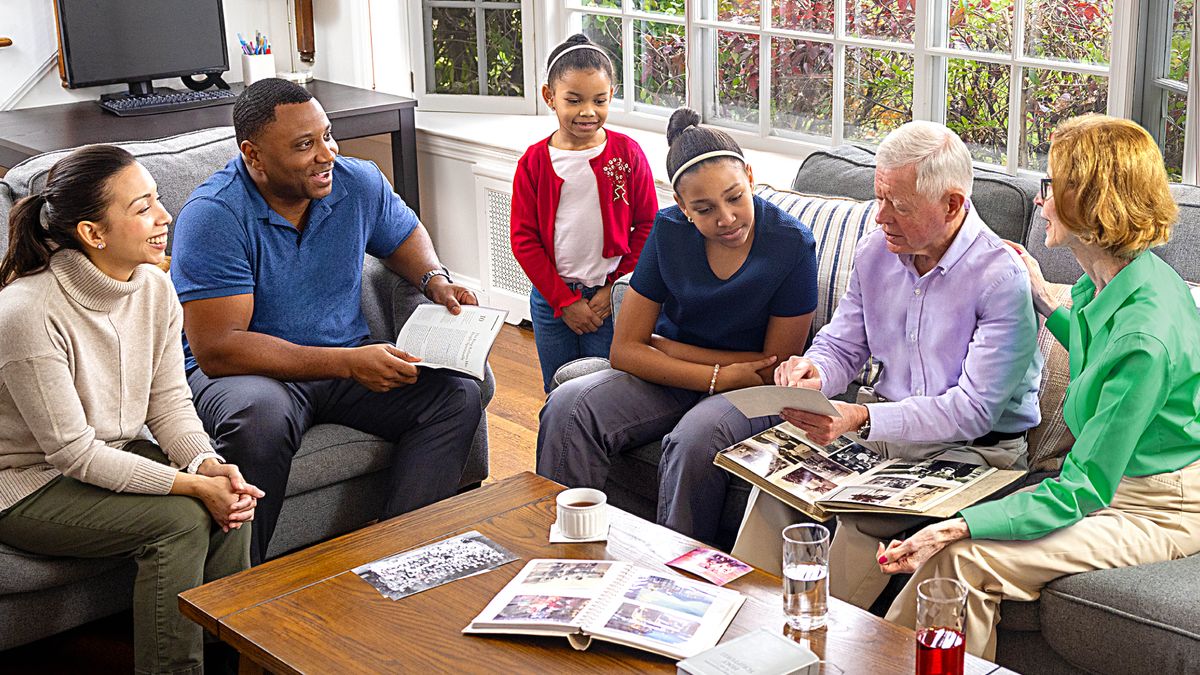 Bu ailə «Ailəvi ibadət üçün təkliflər» adlı axırıncı bənddə də təsvir olunub. Onlar yaşlı cütlüyü ailəvi ibadətə dəvət ediblər və onların göstərdiyi şəkillərə baxa-baxa danışdıqları hadisələri dinləyirlər.