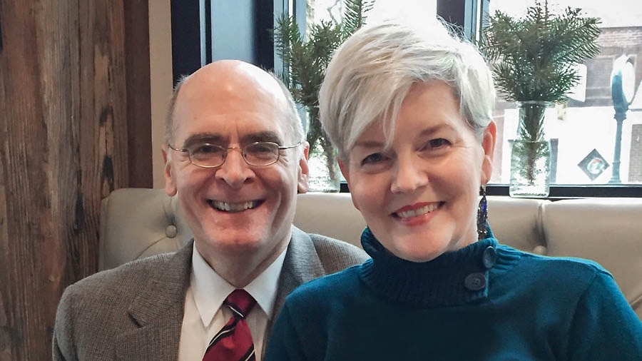 Don Ridli və həyat yoldaşı Denis.