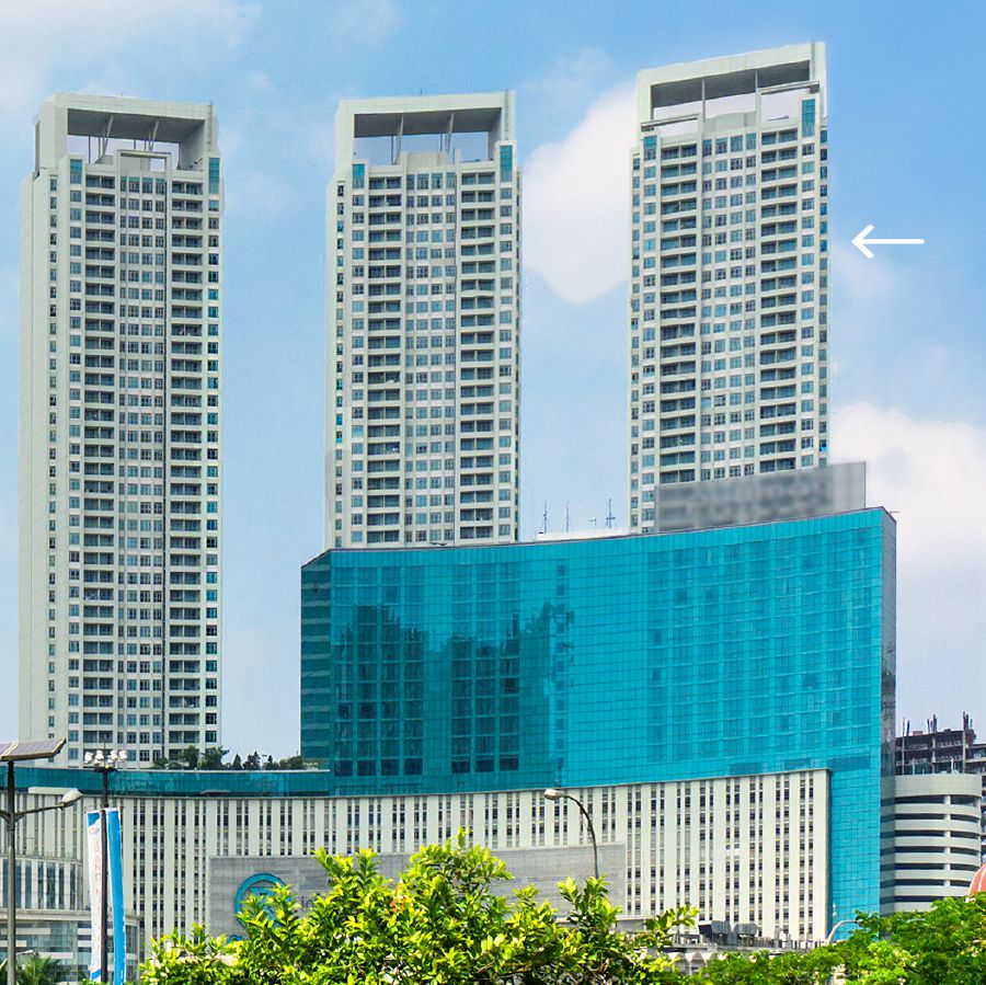 Cakartada yaşayış binası: 12-i mərtəbədə beytellilərin mənzilləri yerləşir