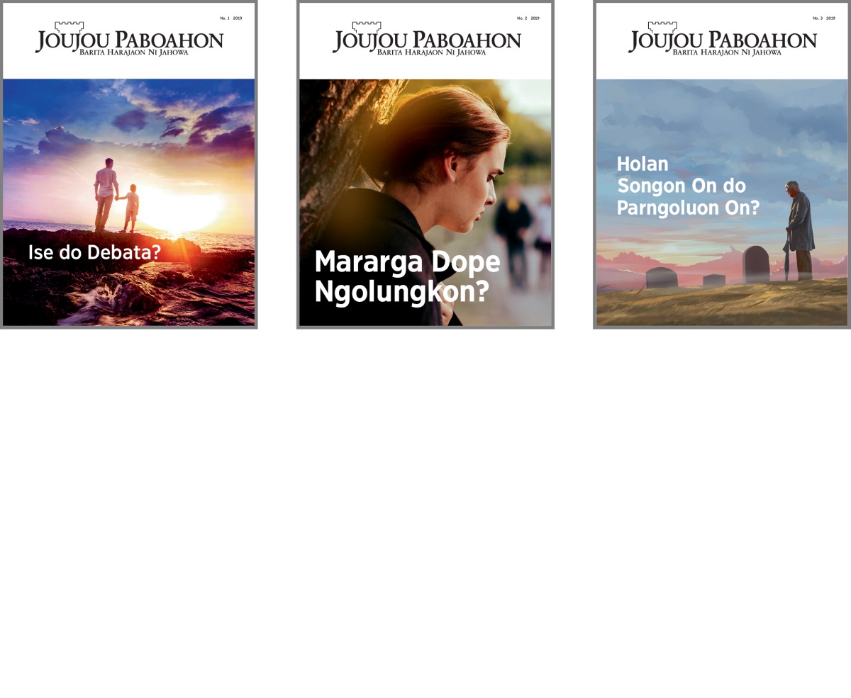 Gambar: Sampul ni ‘Joujou Paboahon’ 2019. 1. ‘Ise do Debata?’ 2. ‘Mararga Dope Ngolungkon?’ 3. ‘Holan Songon On do Parngoluon On?’