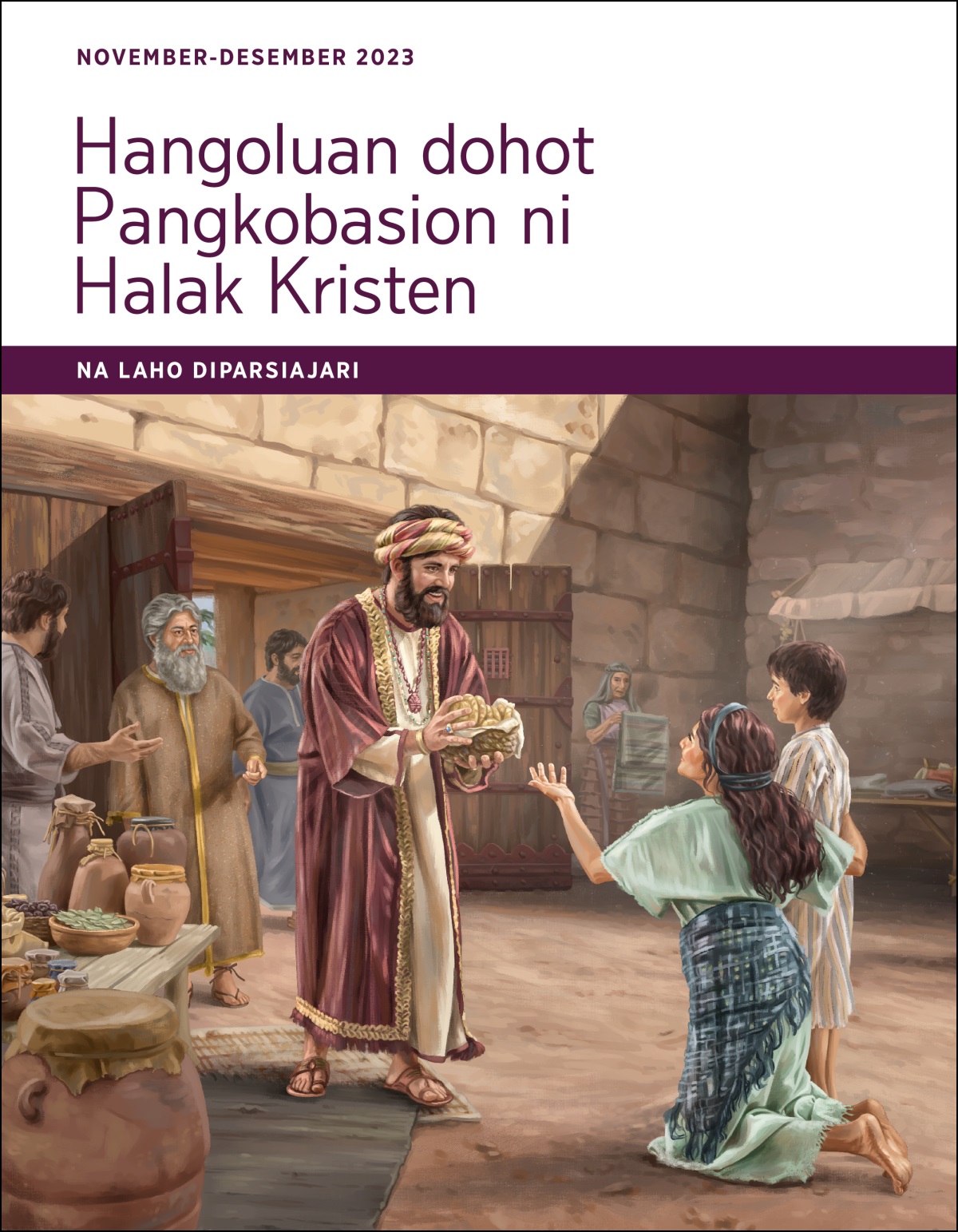 Dilean si Job sipanganon tu sahalak ina na pogos dohot anakna di gerbang ni kota.