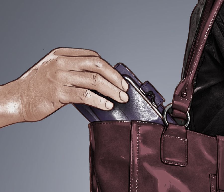 Sasahalak manangko dompet sian tas ni halak na asing