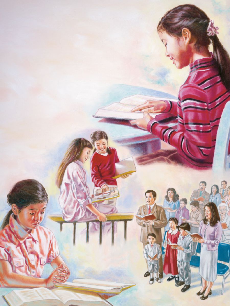 Sarong aking babayi nagbabasa nin Bibliya, nagpapatotoo sa sarong aking babayi, na yaon sa pagtiripon kaiba kan saiyang pamilya, asin namimibi