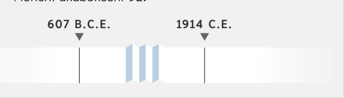 Charti iilelangilila iciputulwa ca nshita ukufuma mu 607 B.C.E. ukufika mu 1914 C.E.