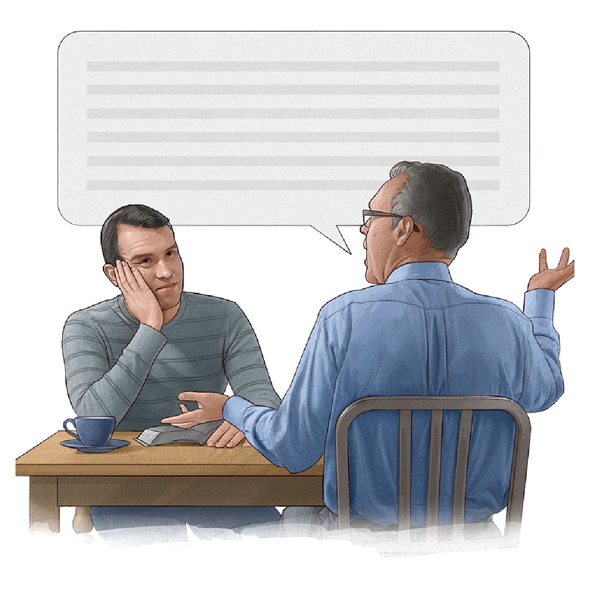 A brother talks too much to his student