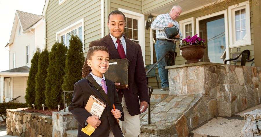 A father and son work together in the ministry
