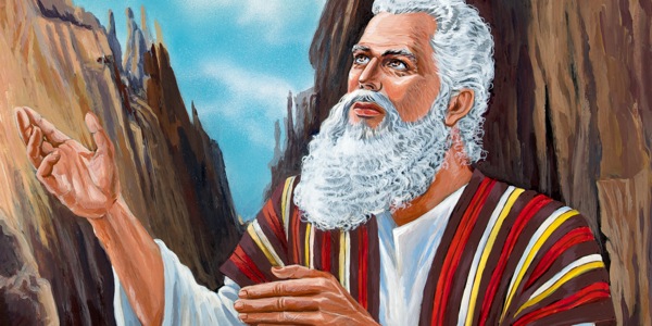 Moses receiving God’s law at Mount Sinai