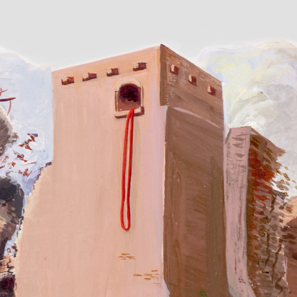 The walls of Jericho fall, except for the home of Rahab where the scarlet cord hangs