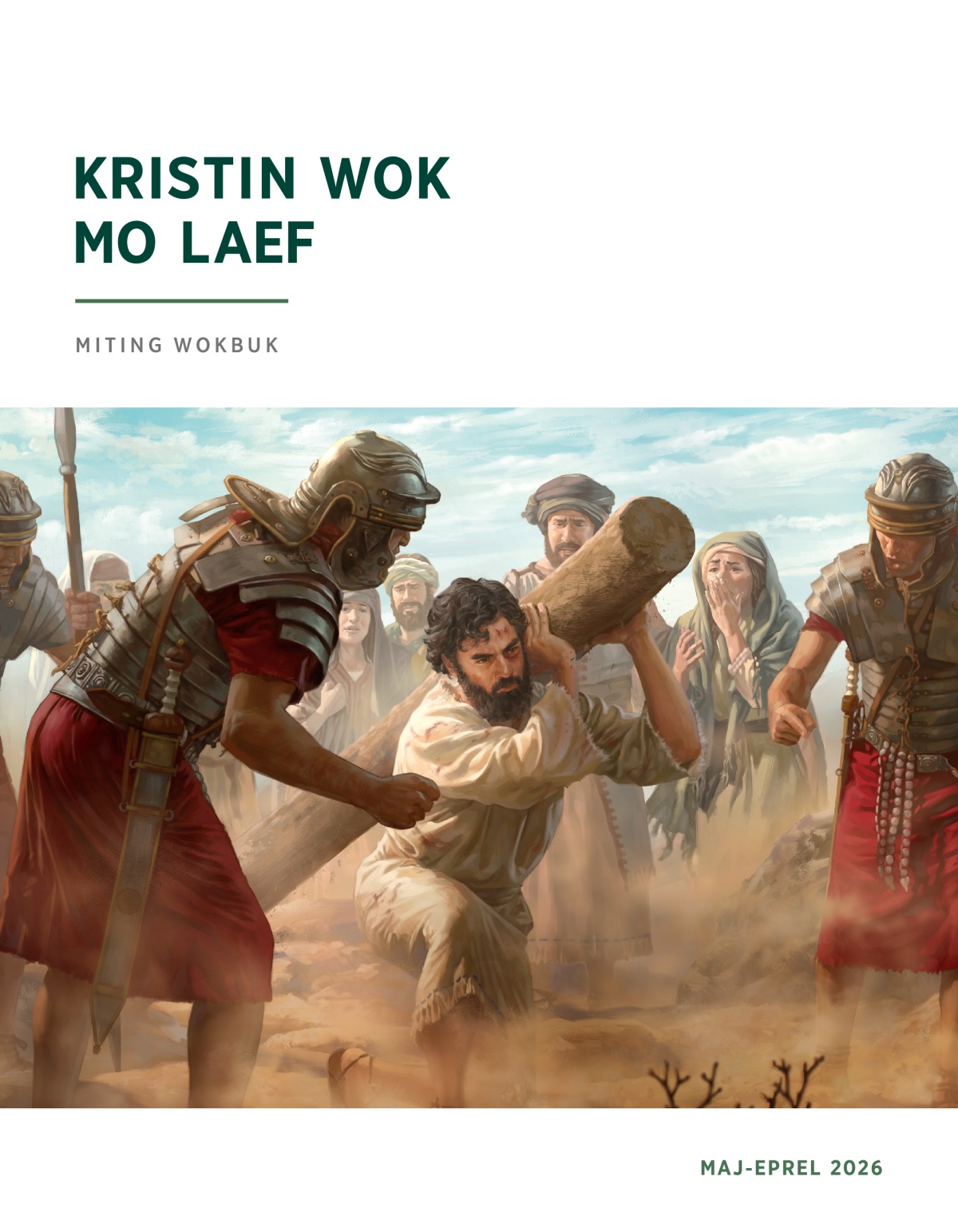 Jisas i traehad blong karem pos blong hem, taem ol soldia blong Rom oli stap singaot strong long hem. Wan grup blong ol man Jiu oli stap lukluk mo oli harem nogud.