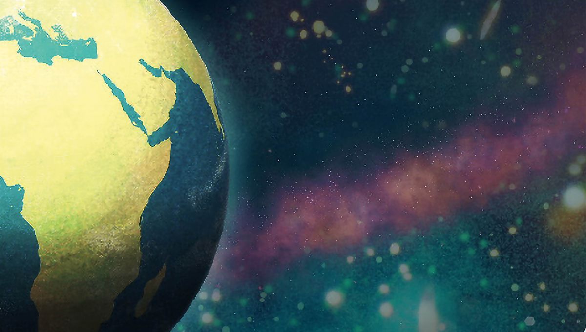 O planeta Terra visto do espaço.