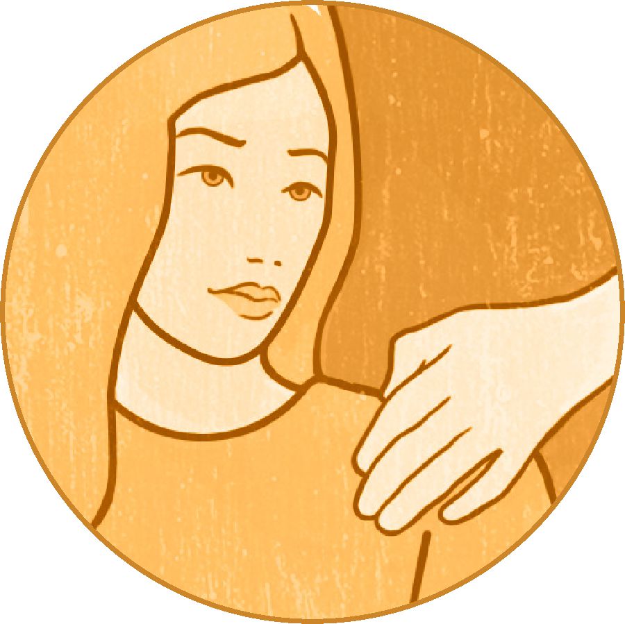 Uma mulher sendo assediada