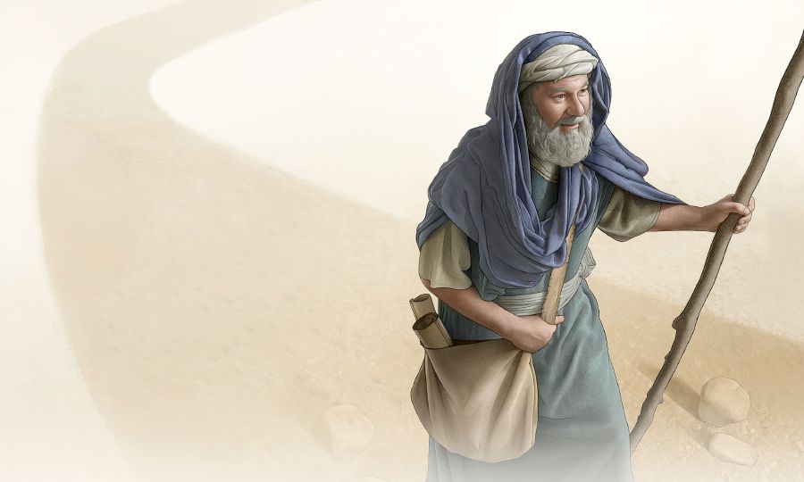 O salmista anda segurando seu bastão