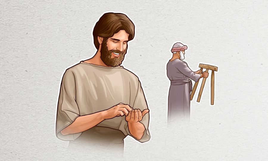 Um homem pensa em como seu trabalho ajuda outros