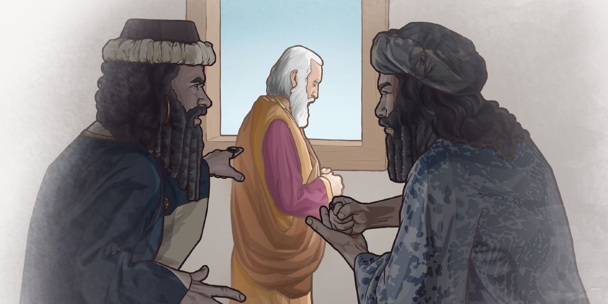 Inimigos encontram Daniel orando a Deus