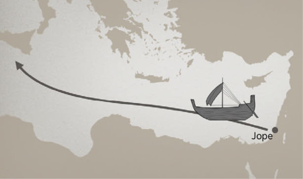 O caminho pelo mar, de Jope a Társis