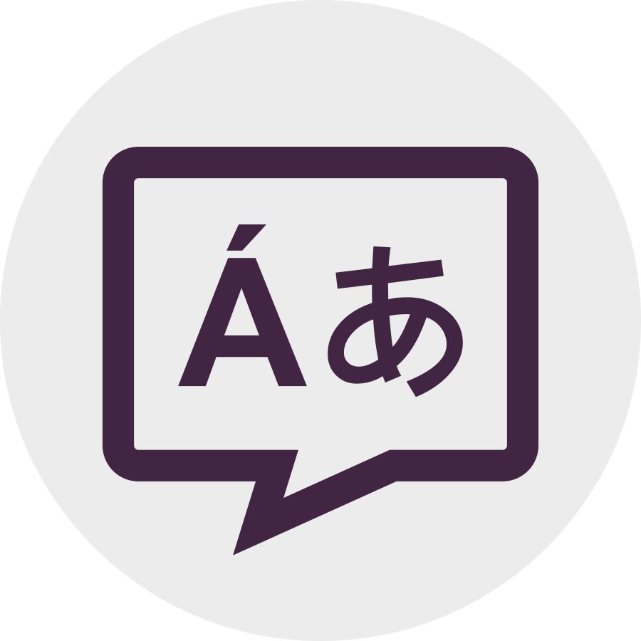 Ícone para escolha de idioma