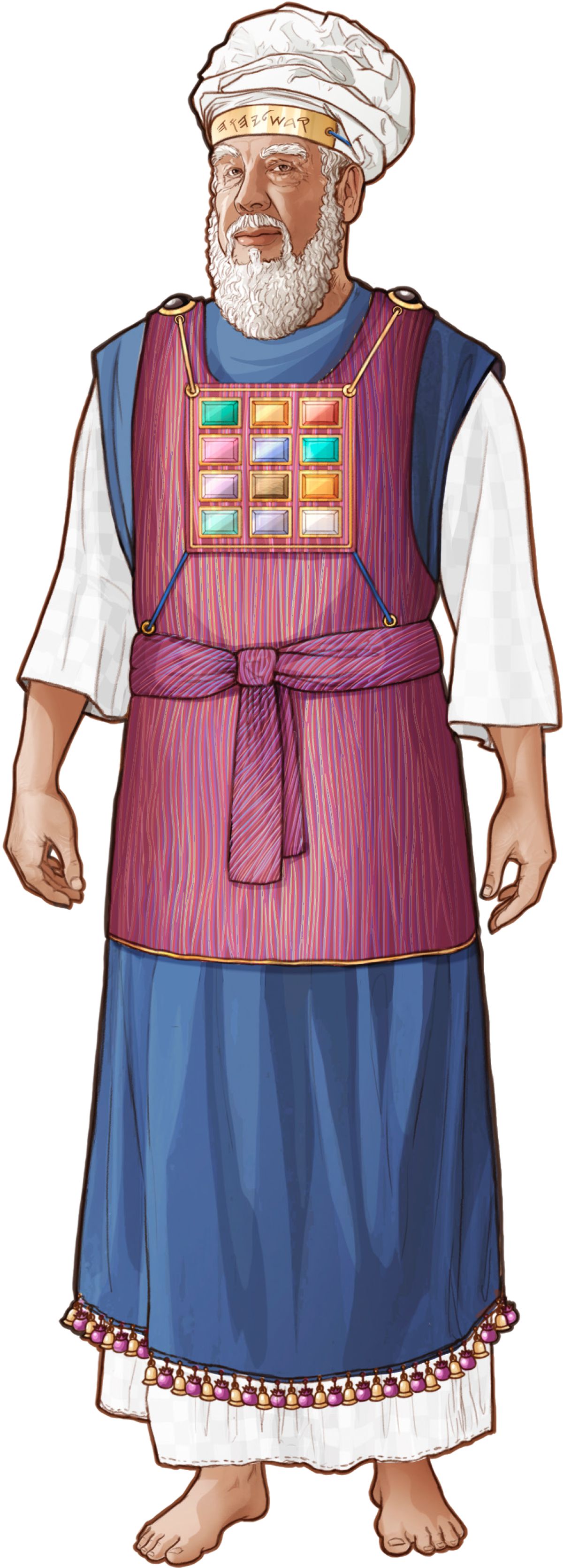 Um sumo sacerdote em Israel usando sua veste de sacerdote