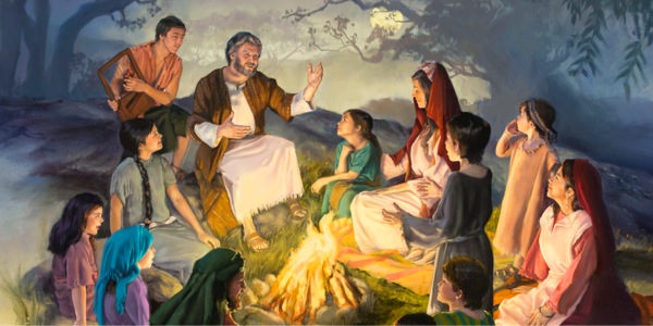 Pais israelitas ensinam seus filhos a respeitar os padrões de santidade de Deus