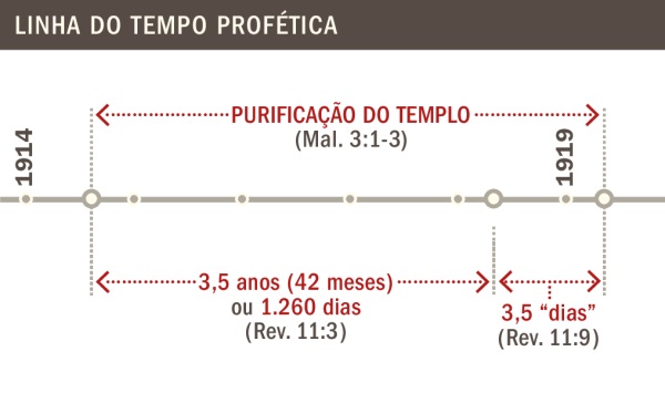 Linha do tempo referente à purificação do templo de 1914 a 1919
