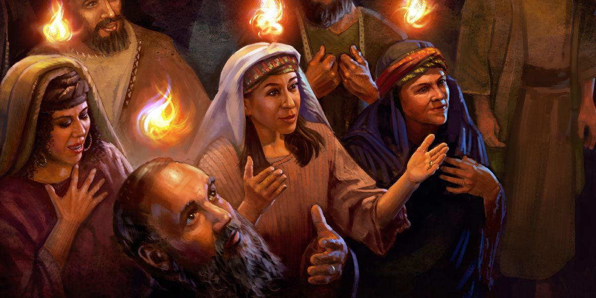 Pequenas chamas sobre a cabeça dos cristãos ungidos no Pentecostes de 33 EC